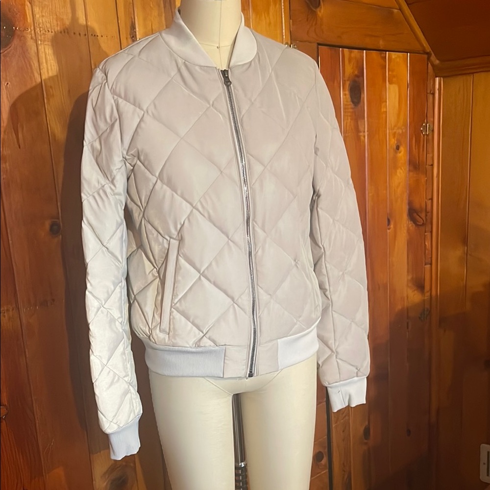 Alo Reflective bomber jacket.